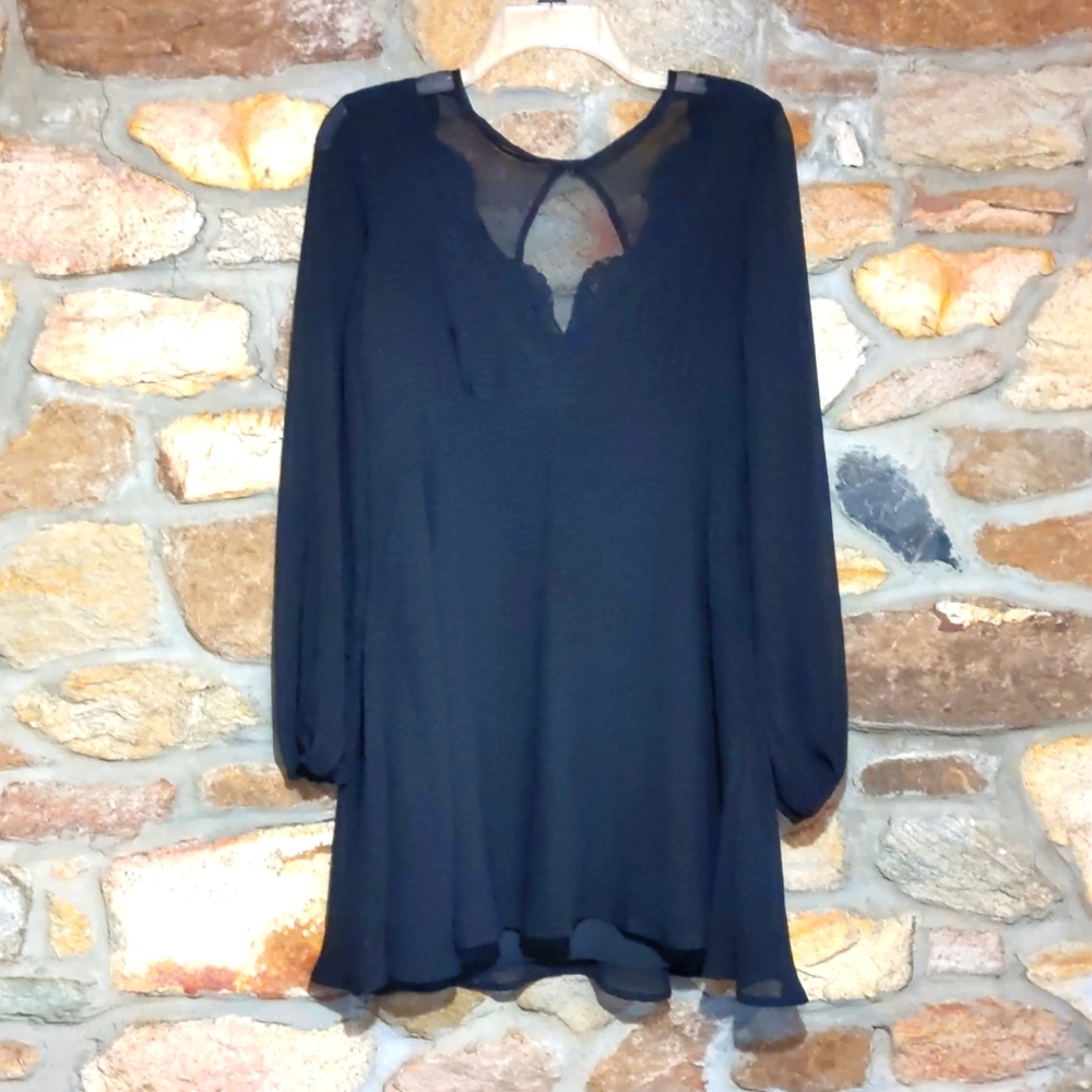 Free people black lace dress